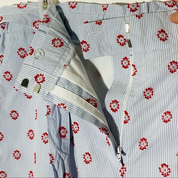 LOFT Red White Blue Paper Bag Waist Shorts - Picture 3 of 8